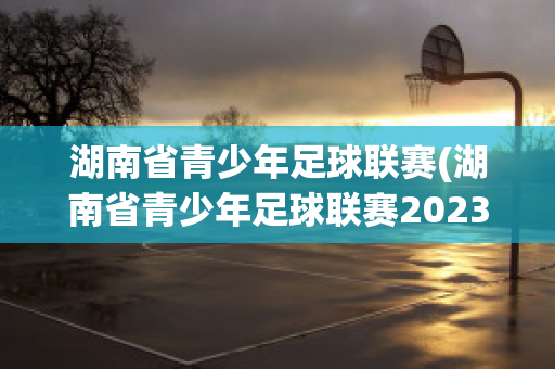 湖南省青少年足球联赛(湖南省青少年足球联赛2023在株洲建宁实验中学举行)
